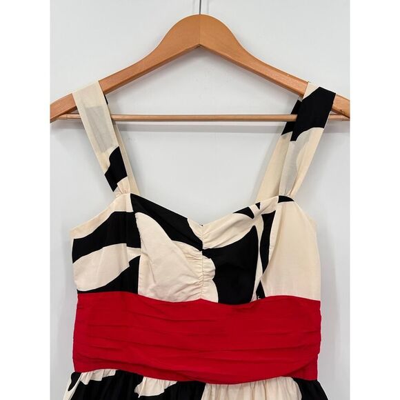 Vintage Lilly Pulitzer Retro Style Sundress Silk Cotton Black Cream Red Size 4 - Picture 6 of 10